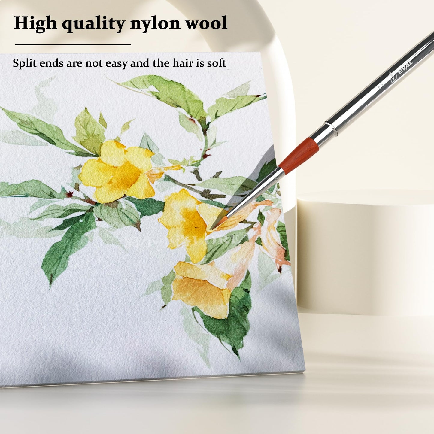 YIHUALE 7Pcs Sable Travel Watercolor Brushes with Leather Bag