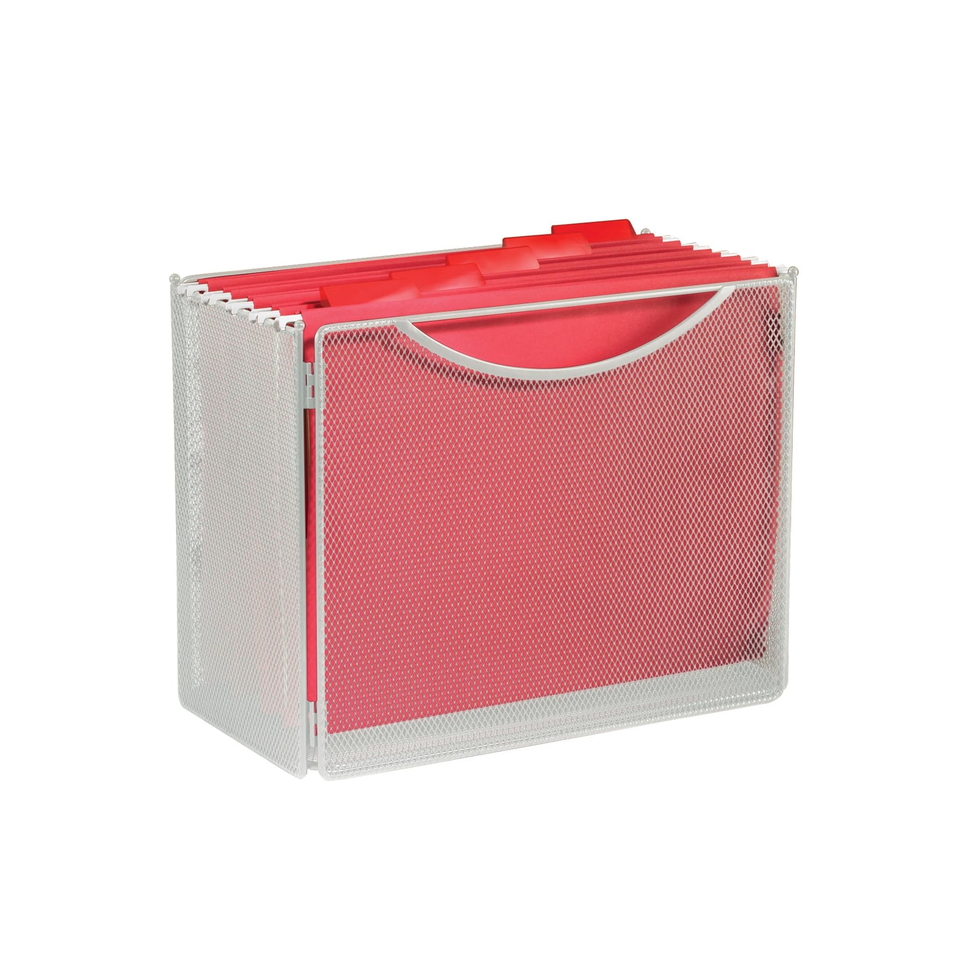 Safco Products 2169SL Onyx Mesh Desktop Box File, 6" Deep, Letter Size, Silver