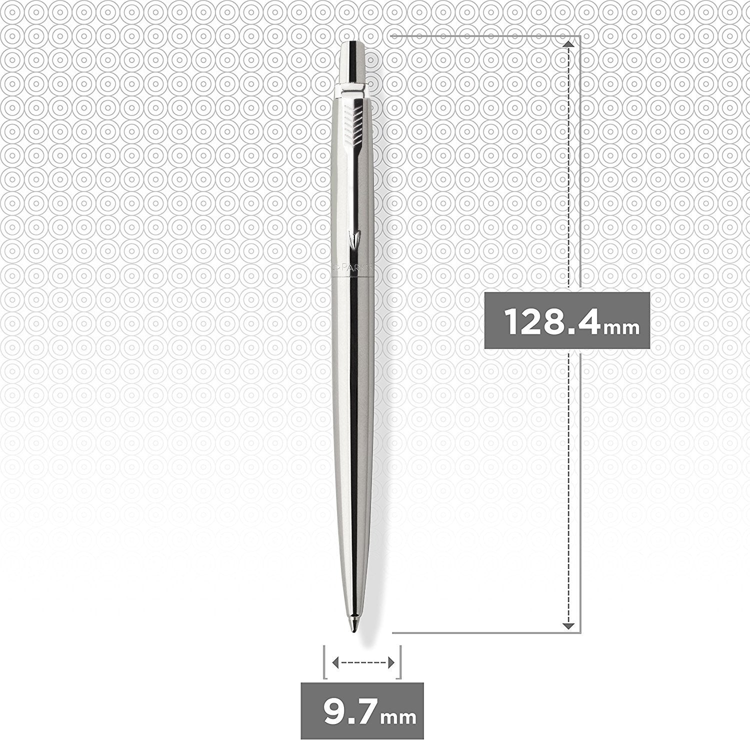 Parker Jotter Stainless Steel Ballpoint Pen, Medium Point, Black Ink