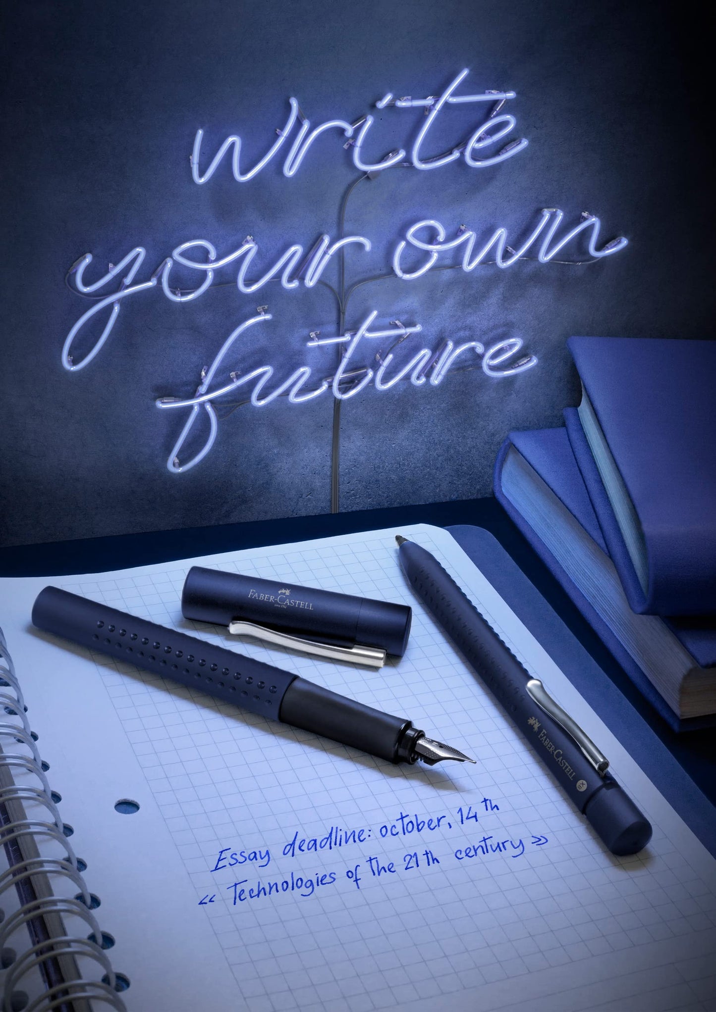 Faber-Castell Grip 2011 Ballpoint Pen - XB Classic Blue