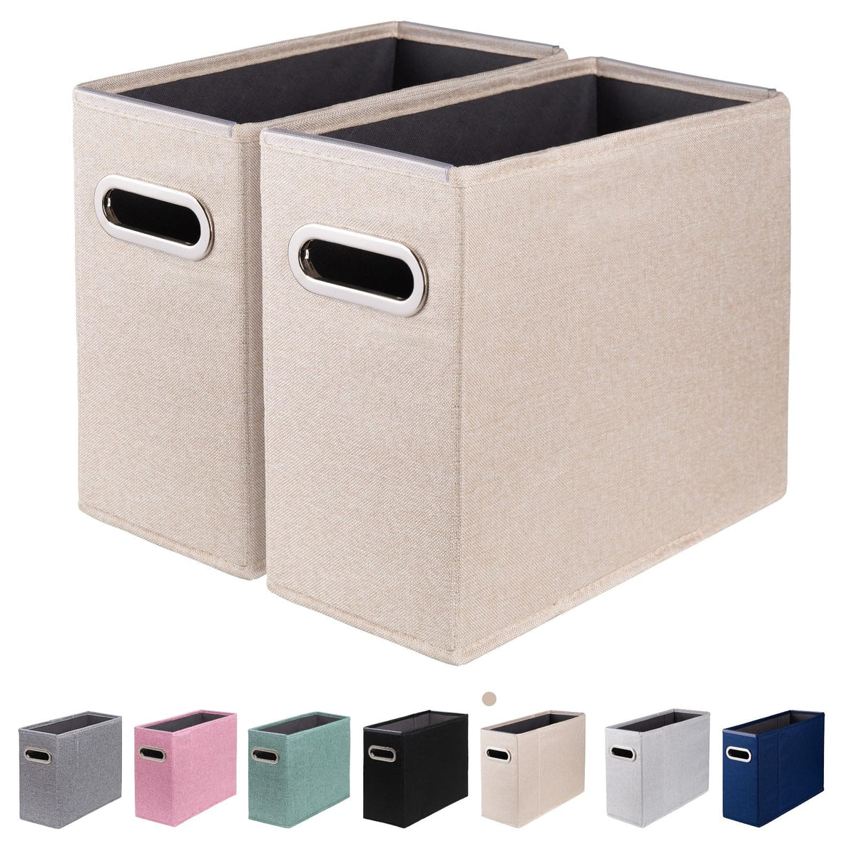 ComfortKeeper 2 Packs Letter Size File Organizer, File Folders Organizer, Fabric Storage Box