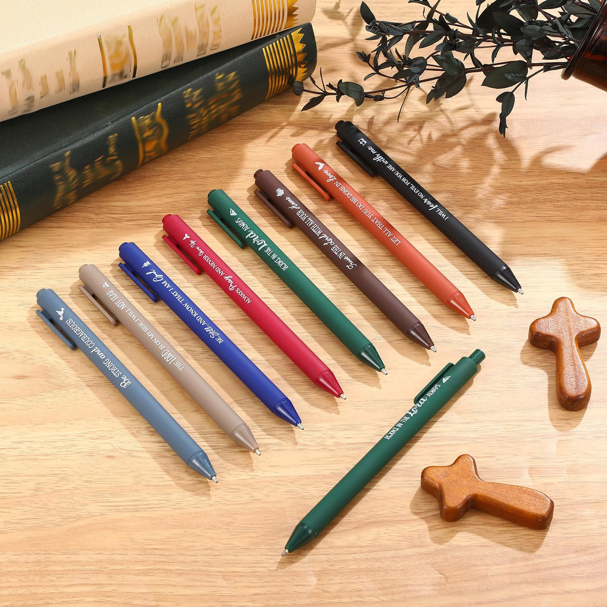 Sayglossy 80 Pcs Bible Verse Pens Christian Ballpoint Pens Inspirational Quotes Writing Tool Small