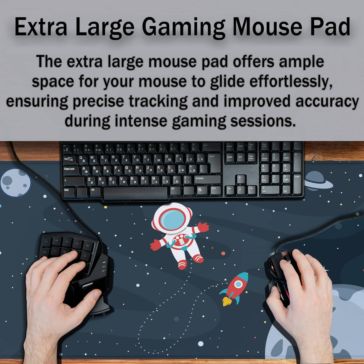 Samgula Keyboard Mat Cute Astronaut Large Mouse Pads Men¡¯s Office Accessories Pc Mouse Pad