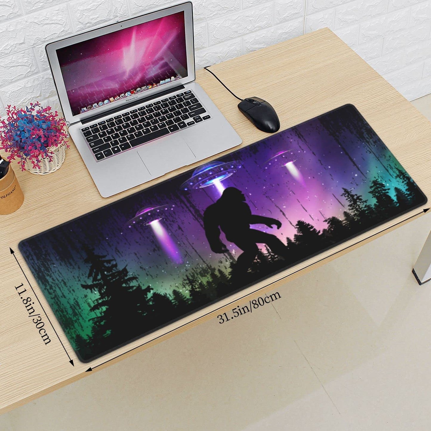 Sasquatch Mouse Pad XL Extended Desk Mat, Computer Mousepad