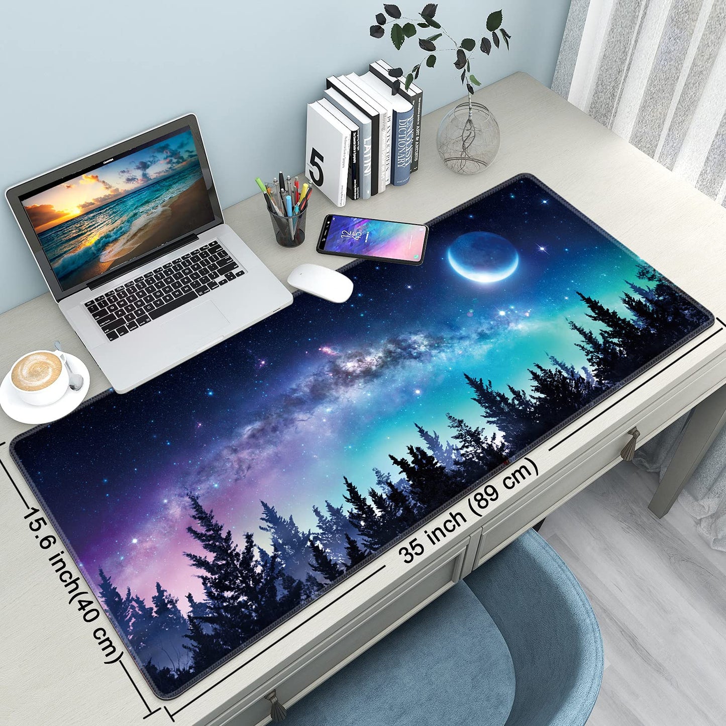 Wiabsi Desk Mat Pad,Large XXL Extended Mouse Pad Mat for Desktop Keyboard