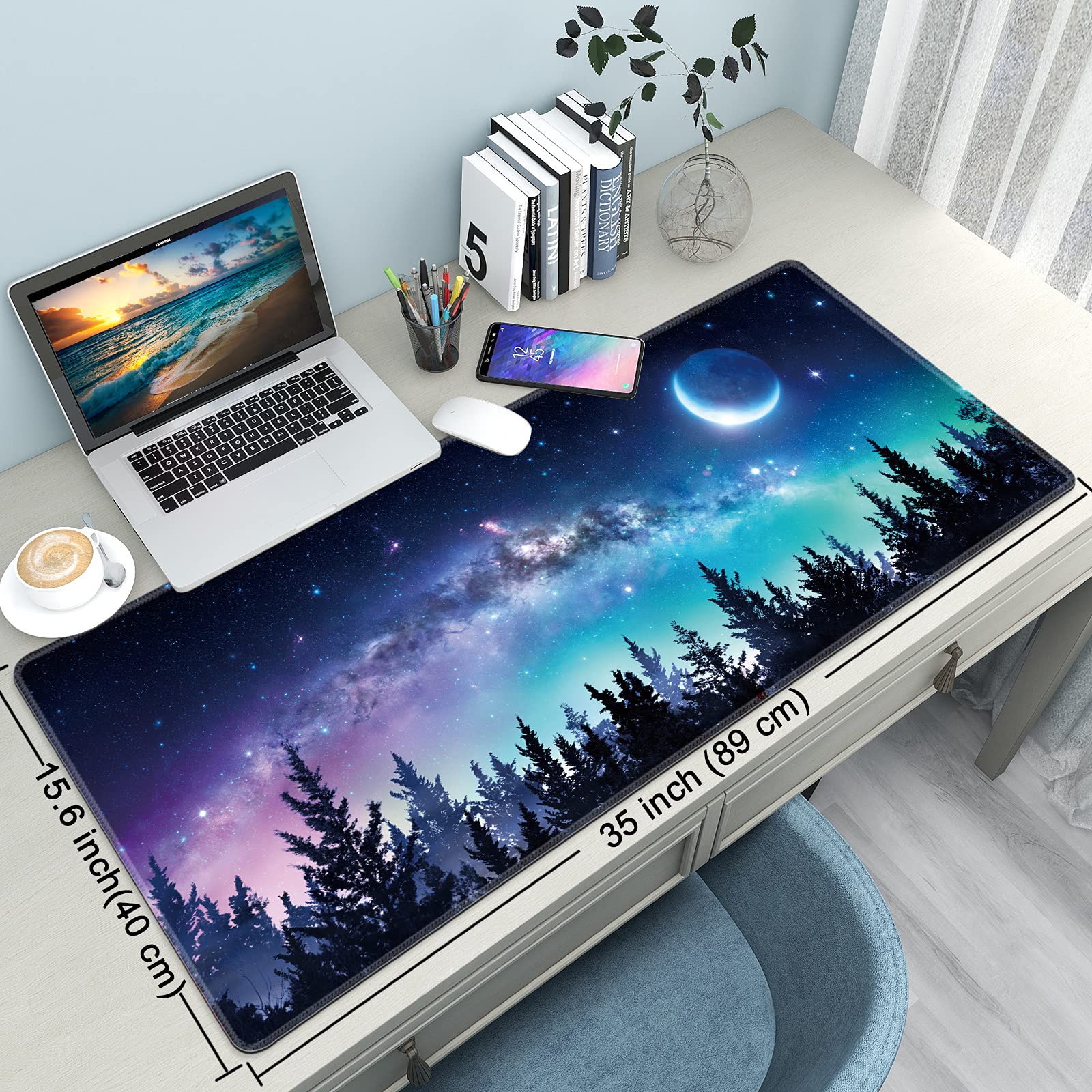 Wiabsi Desk Mat Pad,Large XXL Extended Mouse Pad Mat for Desktop Keyboard