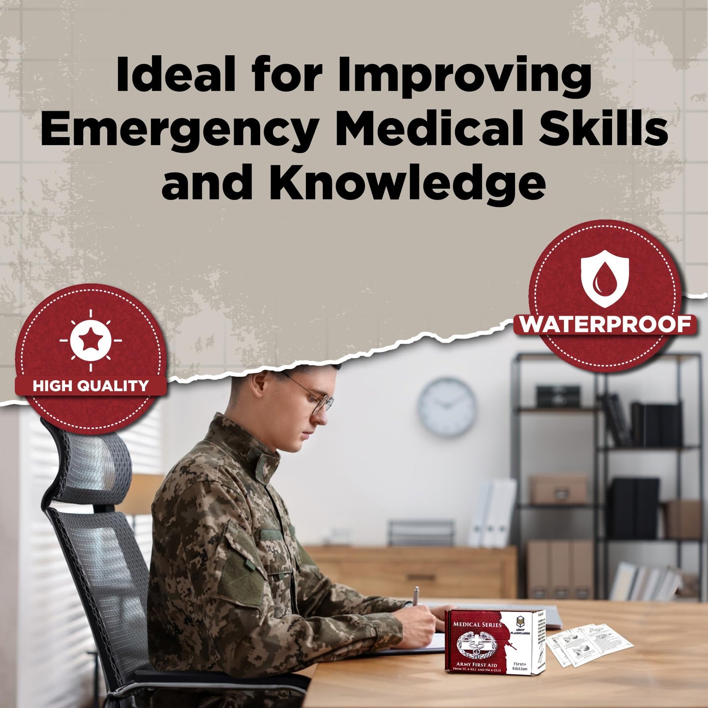 Army Flashcards - Military Medical Series: Army First Aid | 100 of the Most Important Emergency