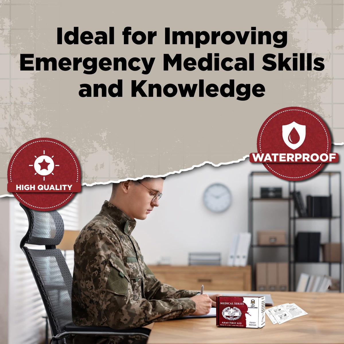 Army Flashcards - Military Medical Series: Army First Aid | 100 of the Most Important Emergency