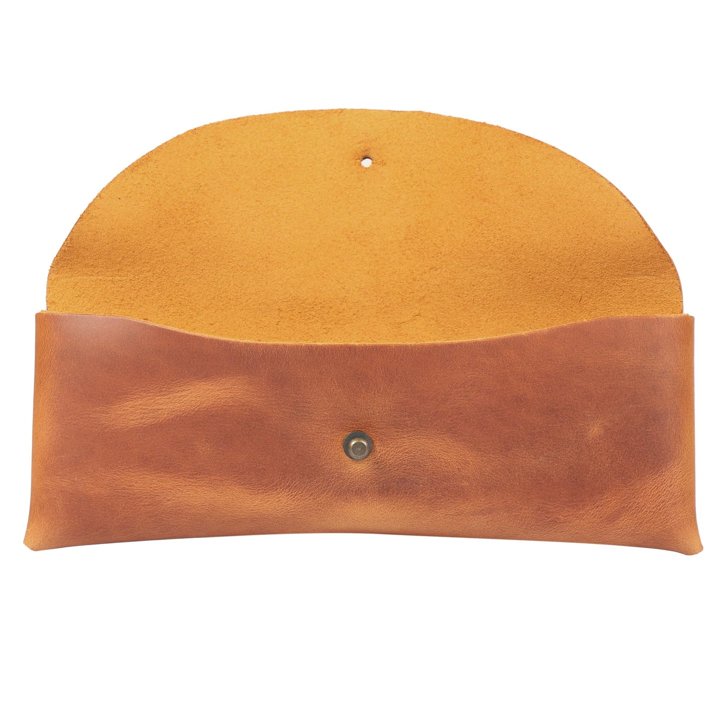 Londo Genuine Leather Retro Pen and Pencil Case - Metal Snap Fastener, Pencil Pouch Stationery Bag