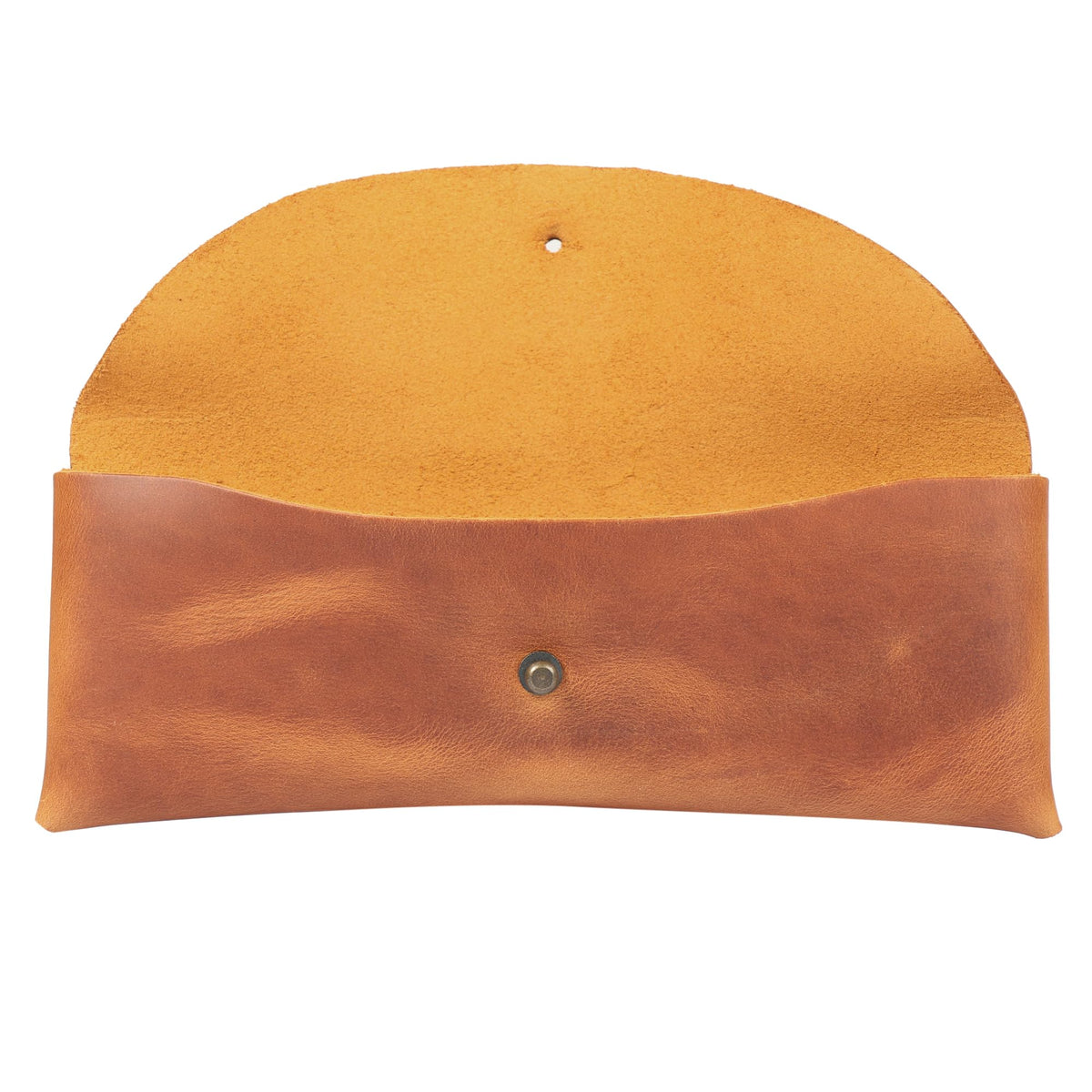 Londo Genuine Leather Retro Pen and Pencil Case - Metal Snap Fastener, Pencil Pouch Stationery Bag