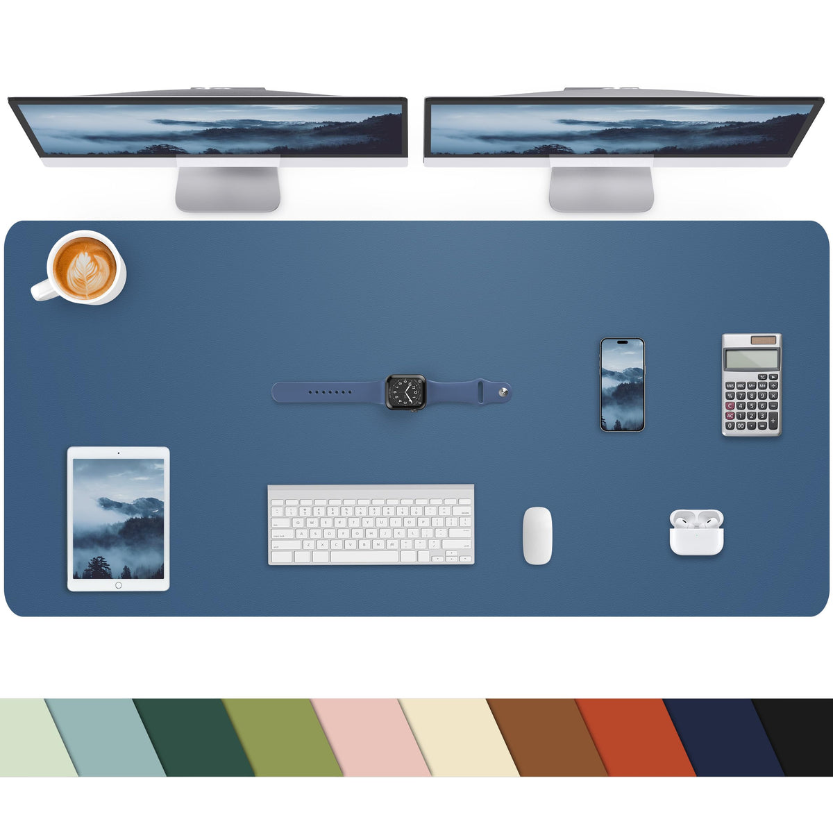 Desk mat Large, Leather Desk Pad Protector,Office Desk Mat,Mouse Pad, Non-Slip Desk Blotter, Laptop