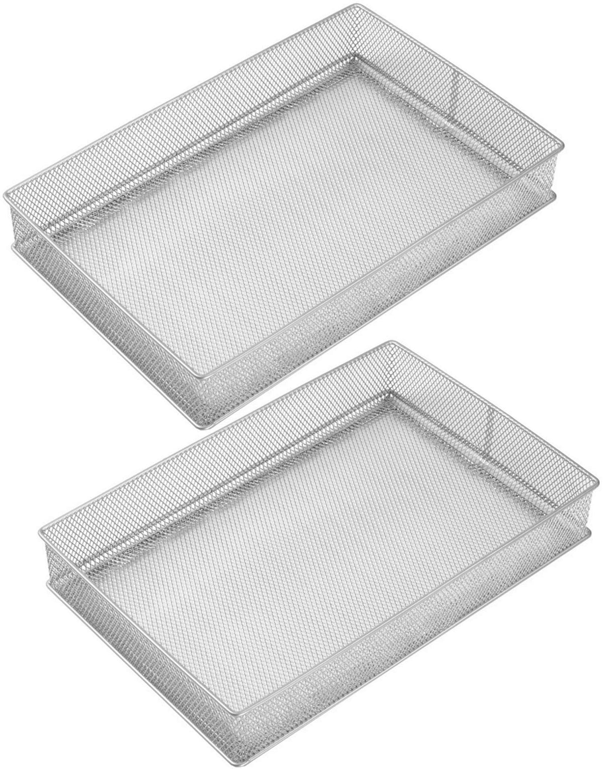 YBM Home Silver Mesh Drawer Organizer and Storage for Kitchen Drawers, Serves as School Supply