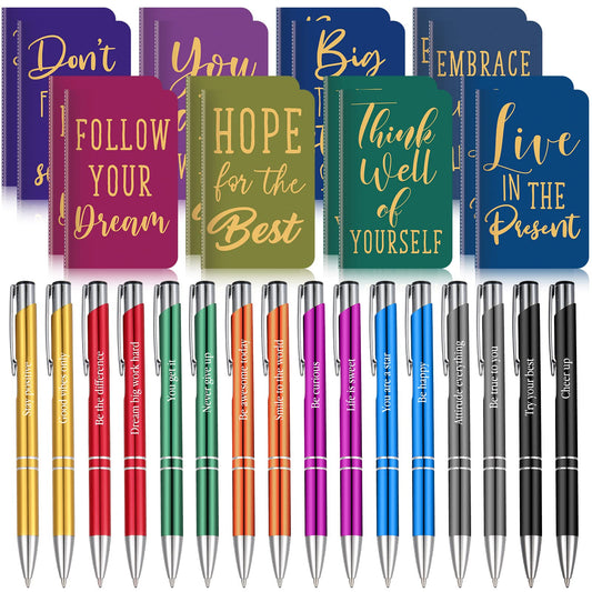 Funrous 32 Pcs Mini Notebooks with Pens Adults Party Favors, Simple