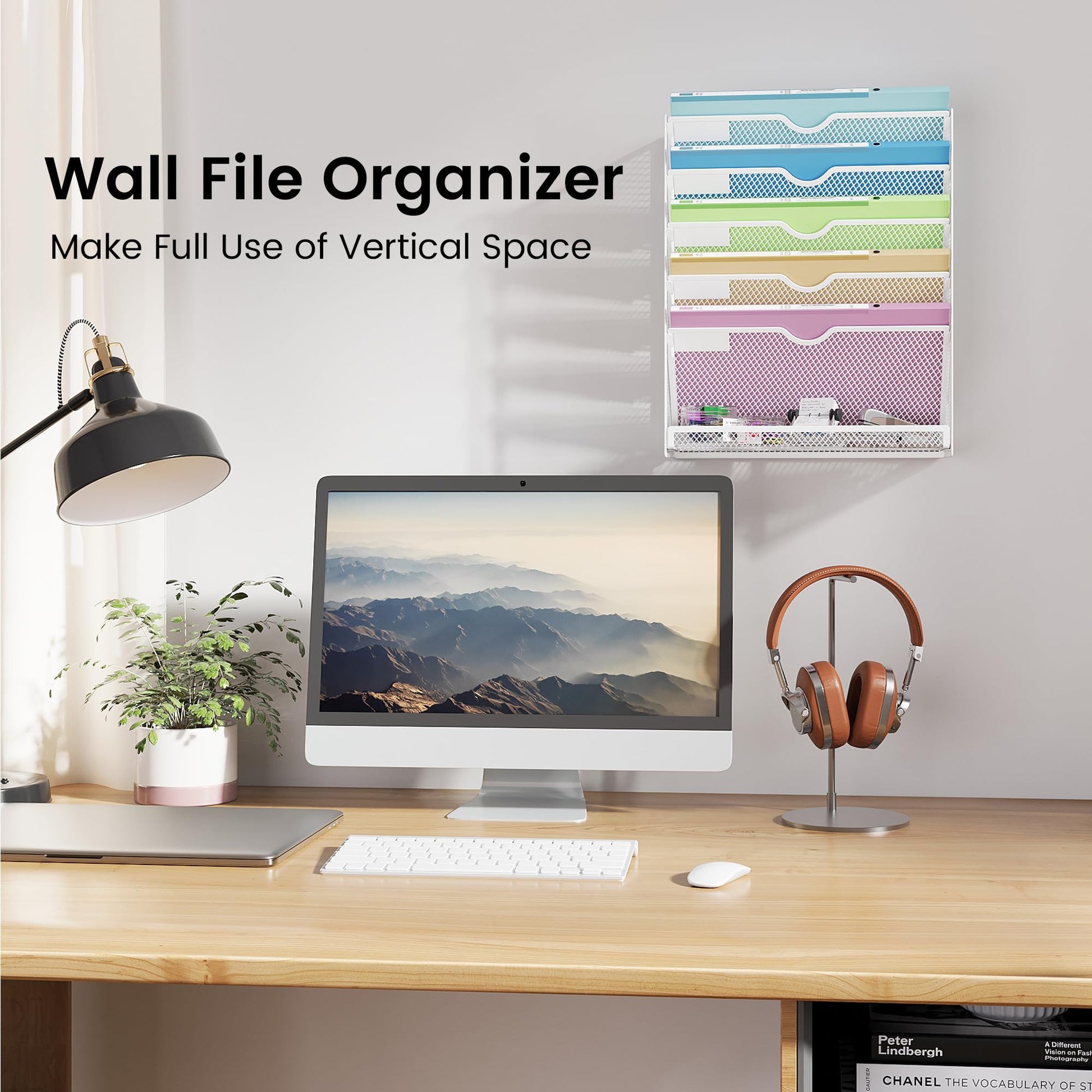 Kinkota Hanging Wall File Organizer 6-Tier Wall Mount Mail Organizer
