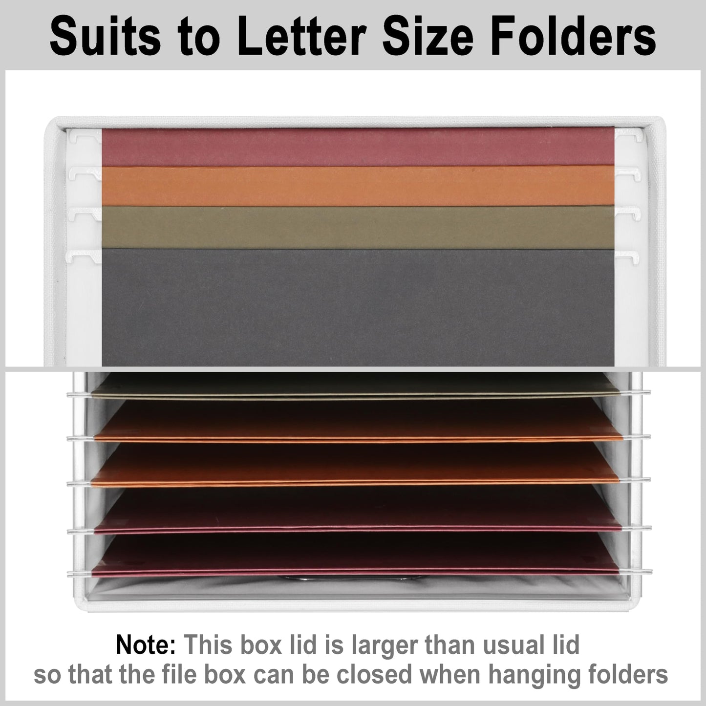 Storage Bins With Lids Office Organization File Folder Organizer Boxes