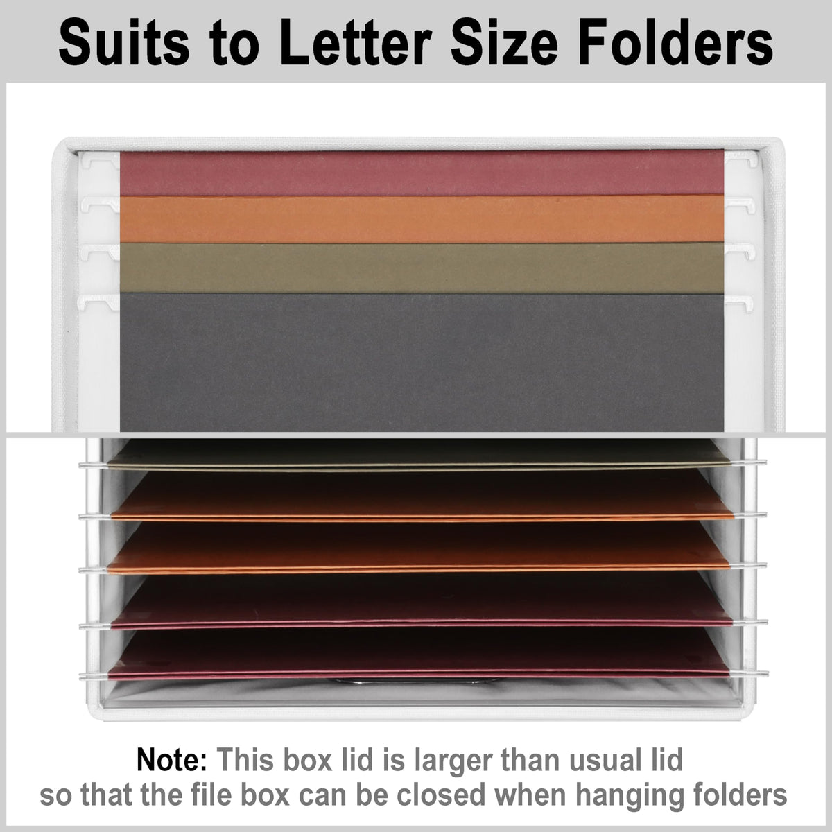 Storage Bins With Lids Office Organization File Folder Organizer Boxes