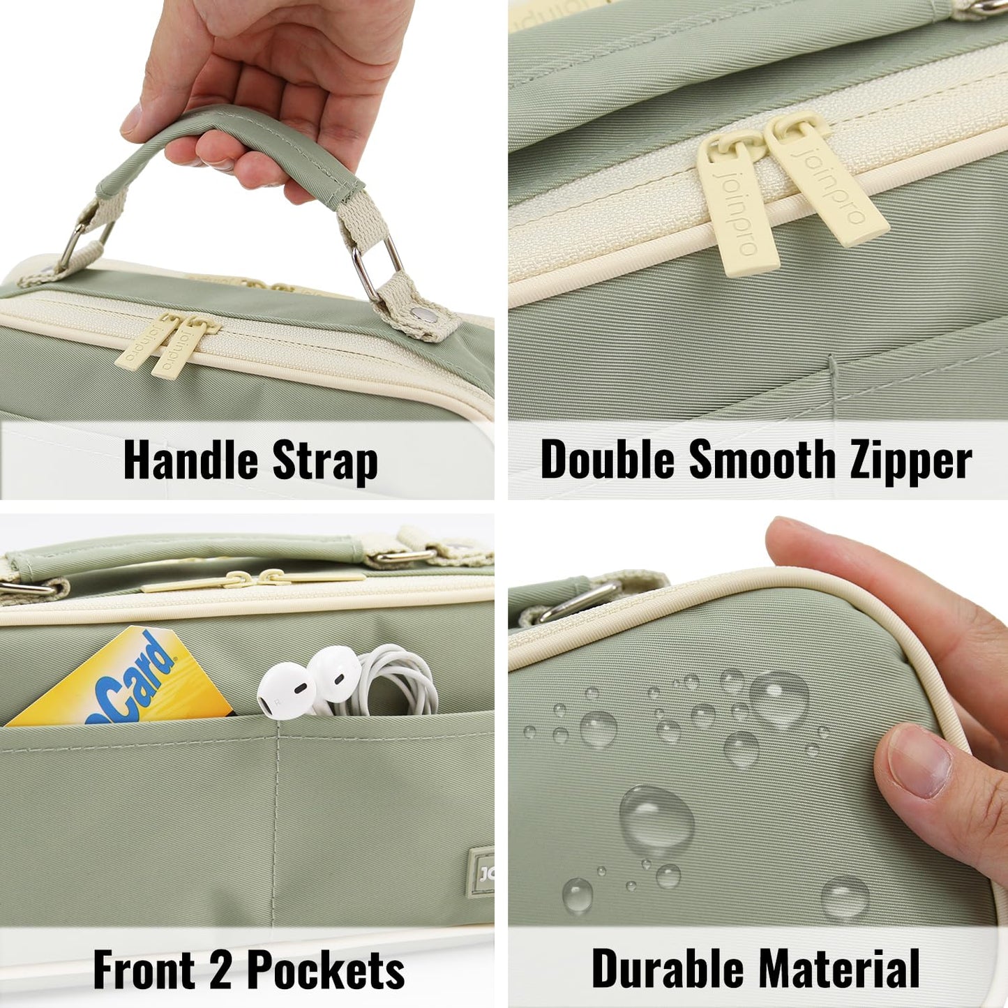 JOINPRO Pencil Case, Large Capacity Pencil Case Organizer; Double Zipper Storage Bag; Big Pencil
