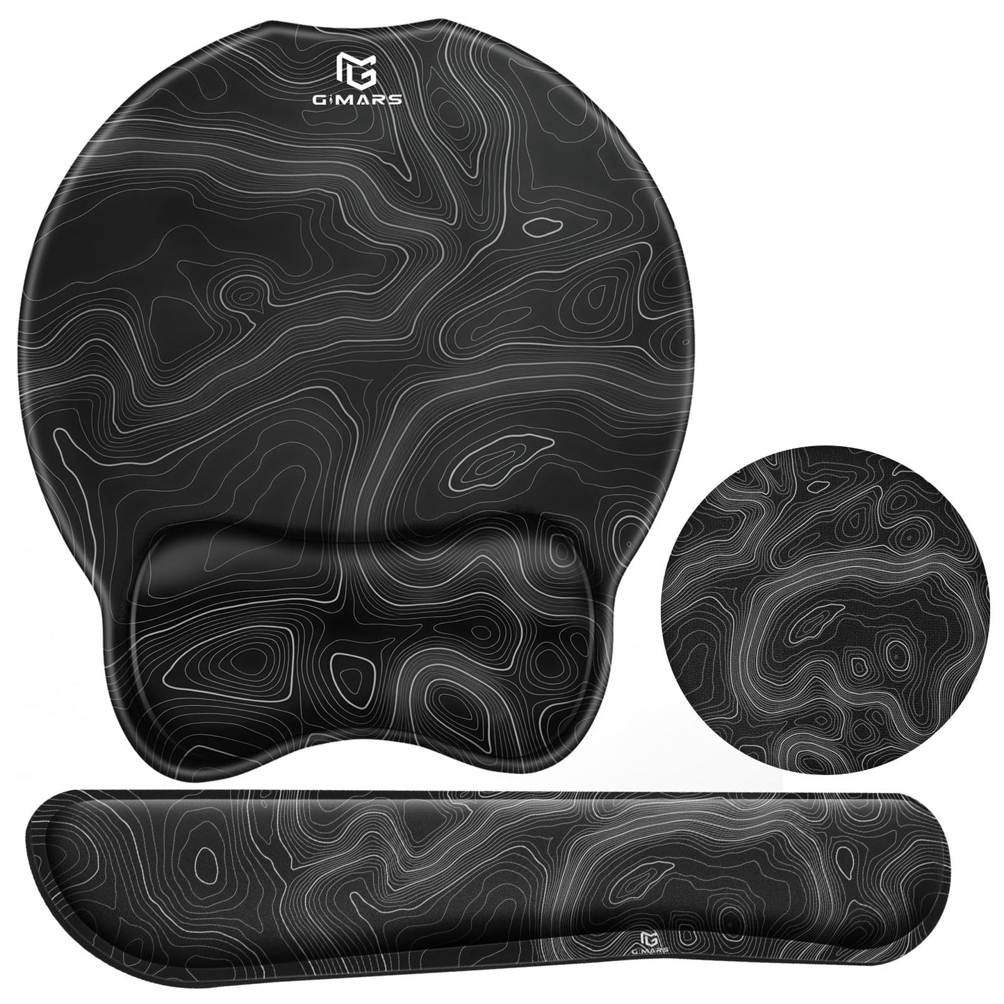 Gimars Upgrade 3 in 1 Enlarge Superfine Smooth Gel Ergonomic Mouse Pad Wrist Support and Keyboard