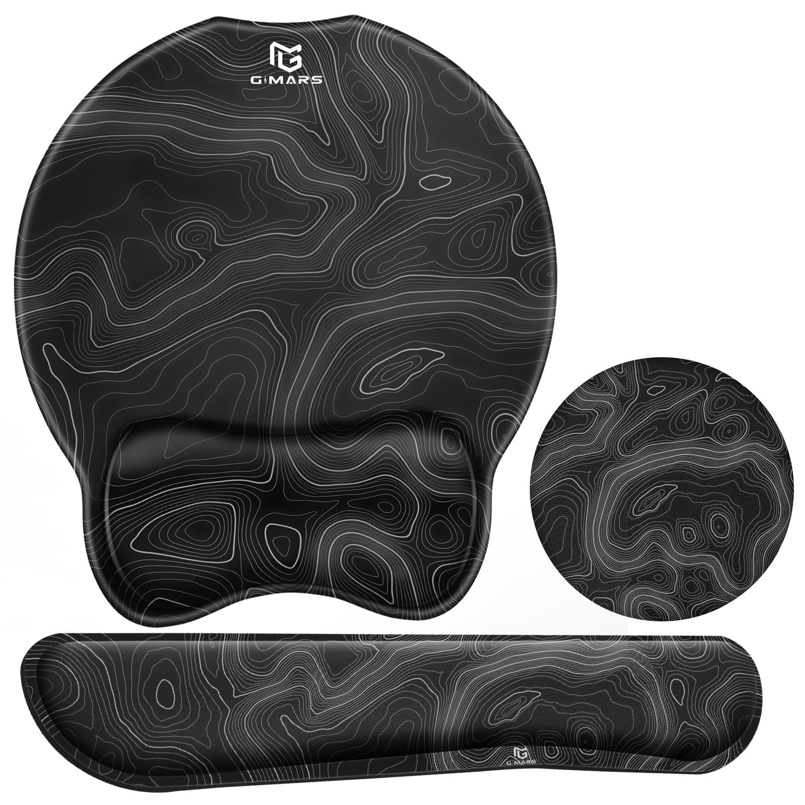 Gimars Upgrade 3 in 1 Enlarge Superfine Smooth Gel Ergonomic Mouse Pad Wrist Support and Keyboard