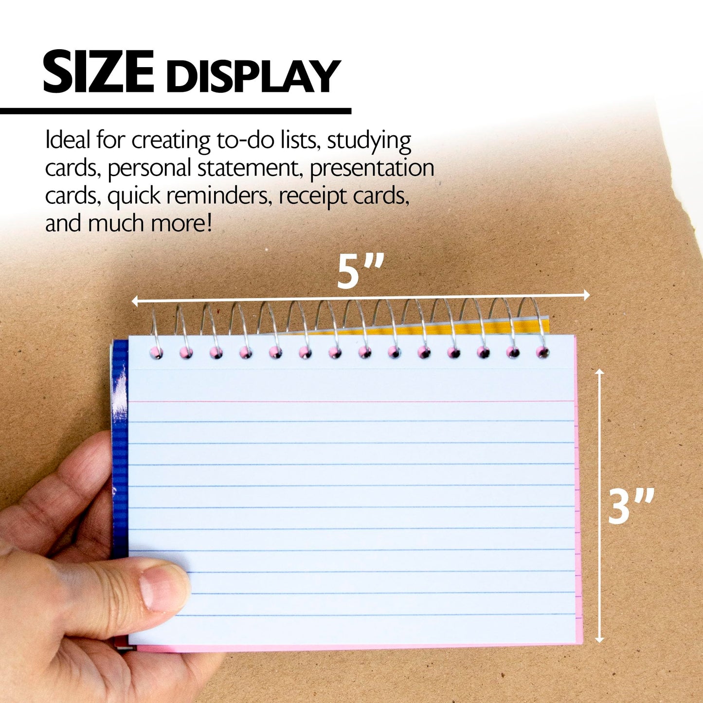 BAZIC Products Colored Spiral-Bound Index Cards, 3 x 5 in, 50 Ct, 36-Case