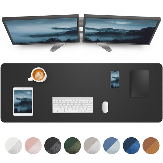 Large Desk pad mat,Mouse Pad,Office Desk Mat, Non-Slip PU Leather Desk Blotter,Large Desk
