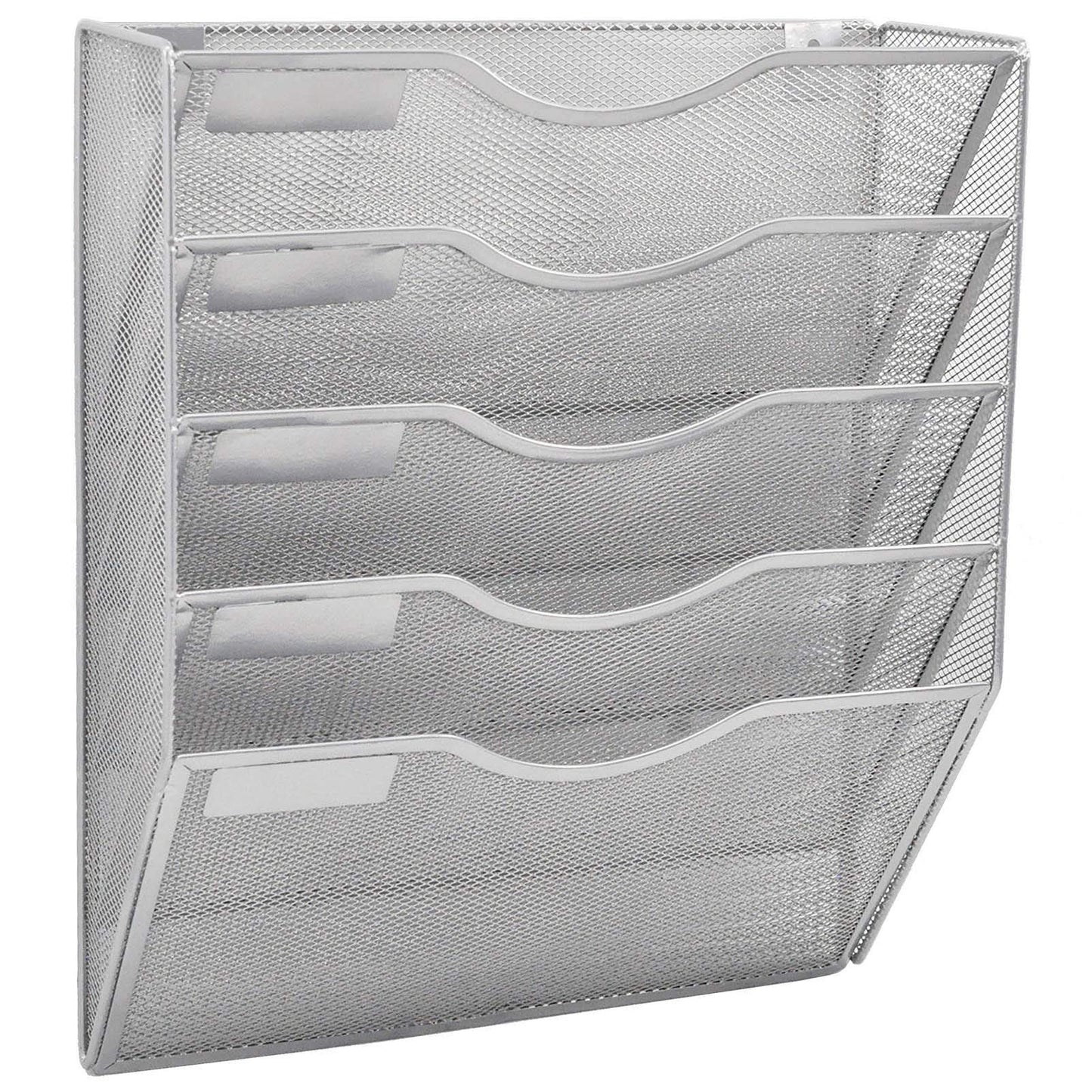 EASEPRES 5 Pocket Mesh Hanging Wall File Organizer, Wall Mounted Mail Paper Document Folder Holder