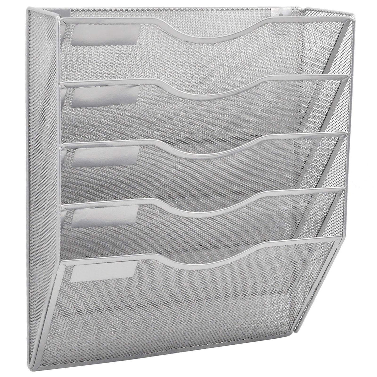 EASEPRES 5 Pocket Mesh Hanging Wall File Organizer, Wall Mounted Mail Paper Document Folder Holder