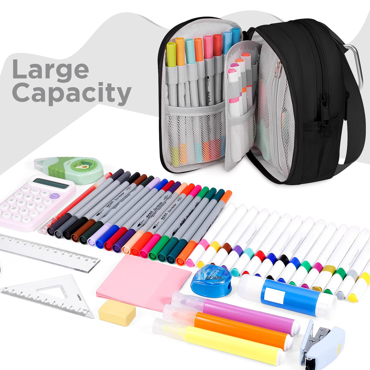 Large Capacity Pencil Case, Mini Backpack Pencil Case, Storage High Capacity Bag Pouch Holder