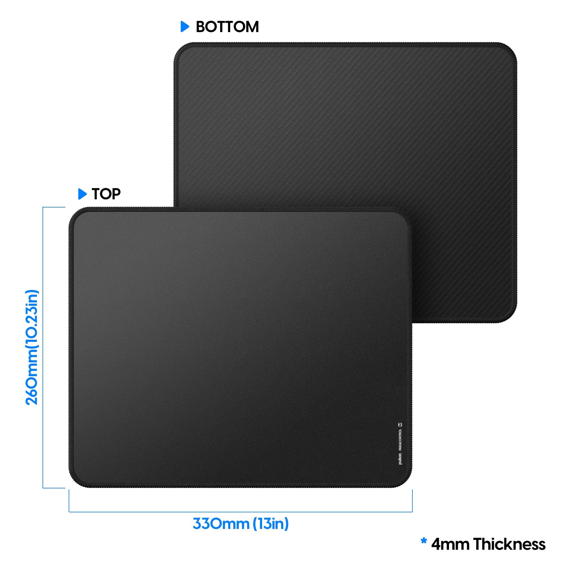 Pulsar Gaming Gears ParaControl v2 Gaming Mouse Pad, M, Black