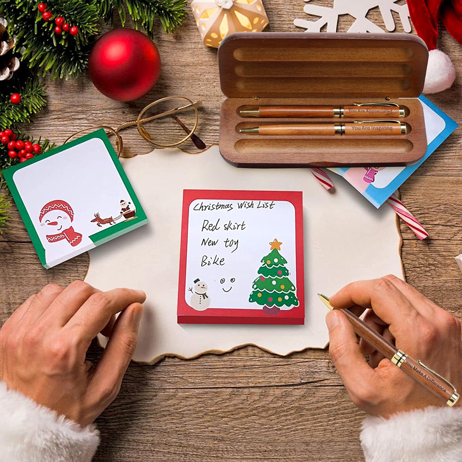 3 Pcs Cool Pens Set with Box, Thank You Gift for Women Coworkers Teachers