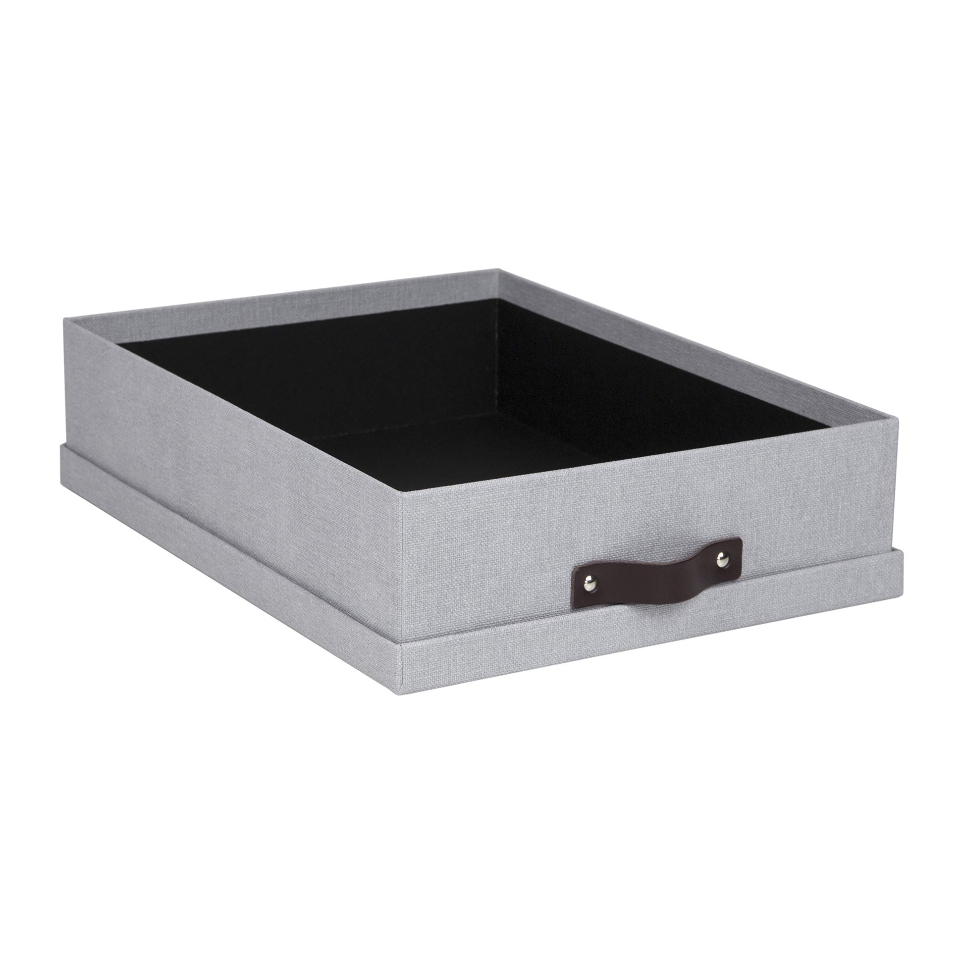 Bigso Oskar Canvas Fiberboard Document Letter Box - File Organizer Box for Important Paperwork