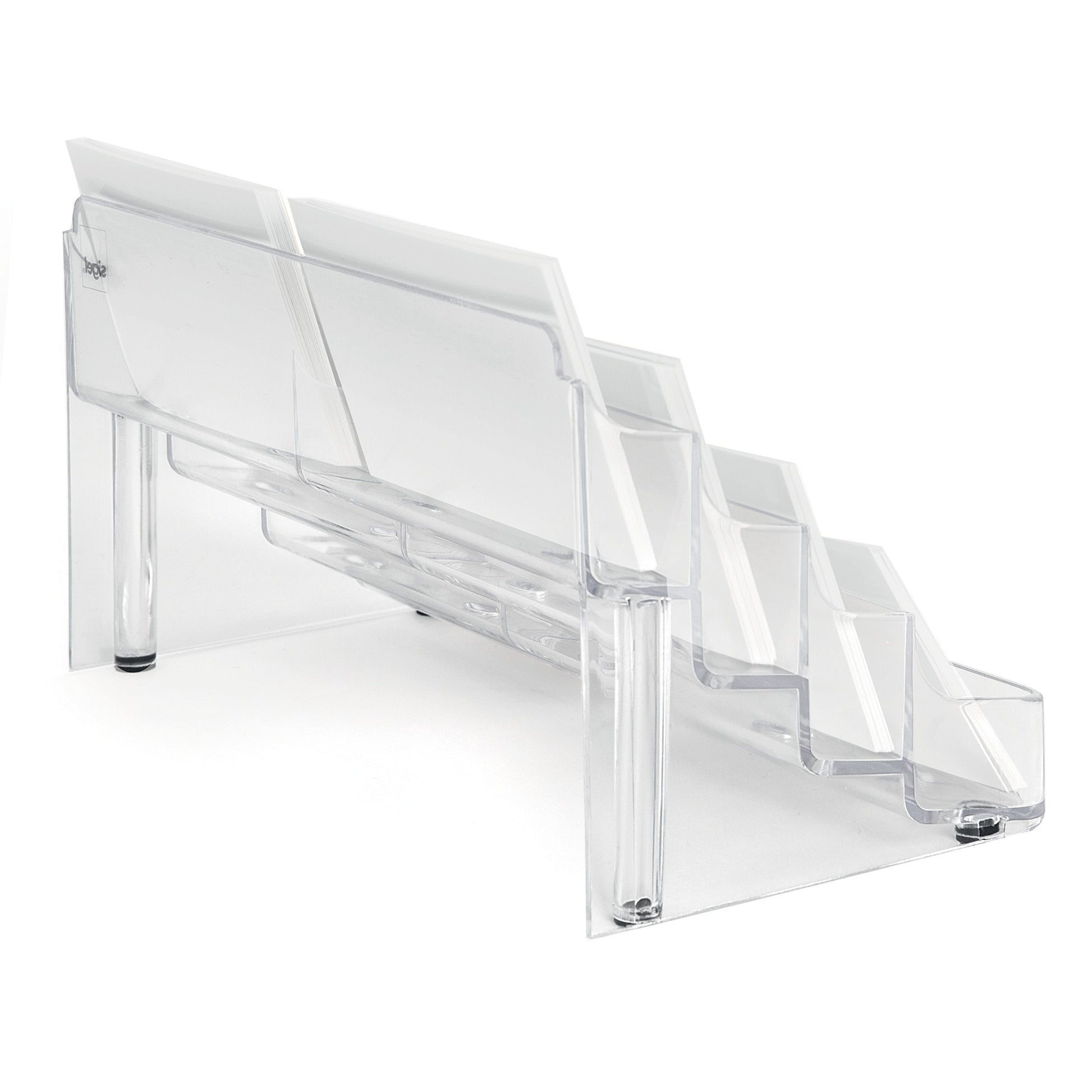 Sigel VA138 Business Card Display Stand, Clear, for up to 560 Cards (max. 3.7 x 3.35 inches)
