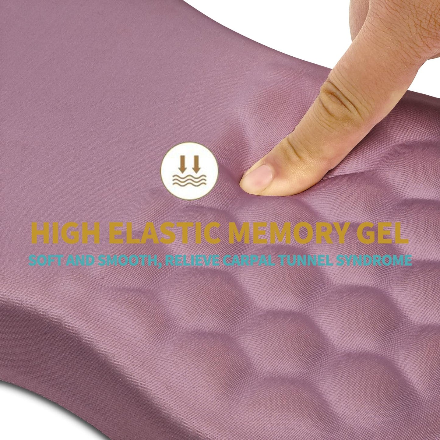 Hokafenle Ergonomic Mouse Pad Wrist Support with Massage Design, Wrist Rest Pain Relief Mousepad