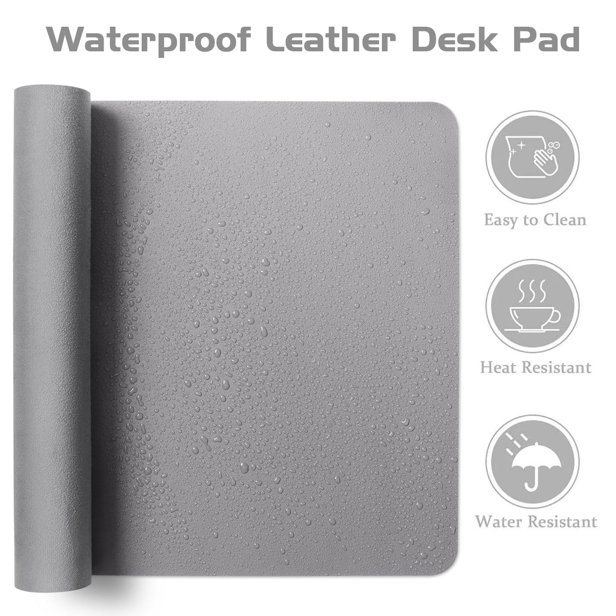 Aothia Leather Desk Pad Protector, Office Desk Mat, Large Mouse Pad, Laptop Desk Pad, Non-Slip PU
