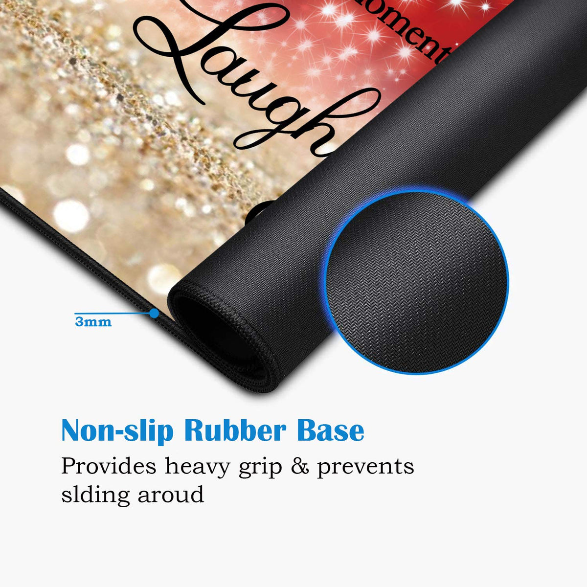 Desk Pad Gaming Mouse Pads with Coasters,31.5"x 11.8" Large Non-Slip Rubber Base Mousepad with