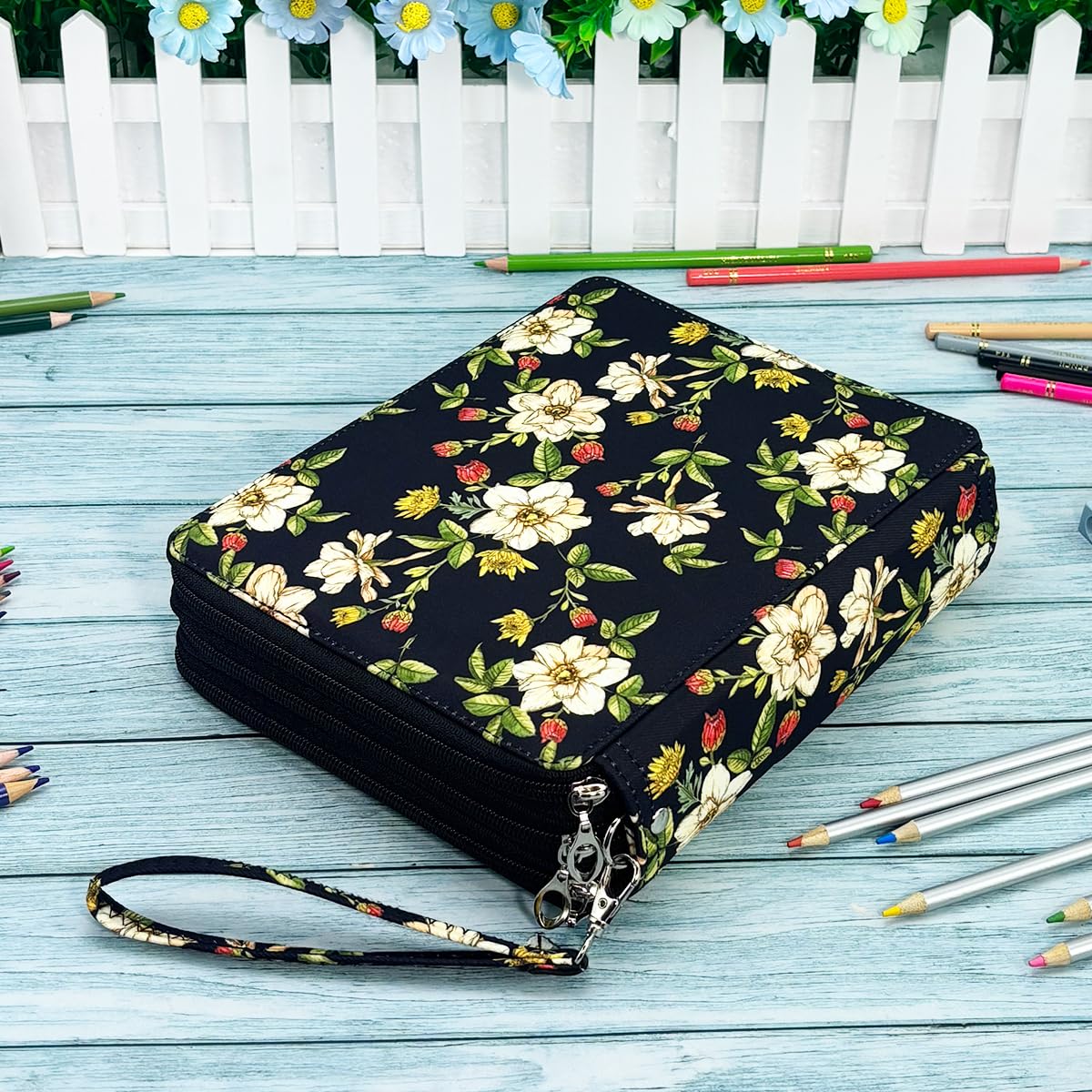 YOUNGCOL 120 Slots Colored Pencil Case Color Pencil Organizer Storage Large Capacity Pencil Case
