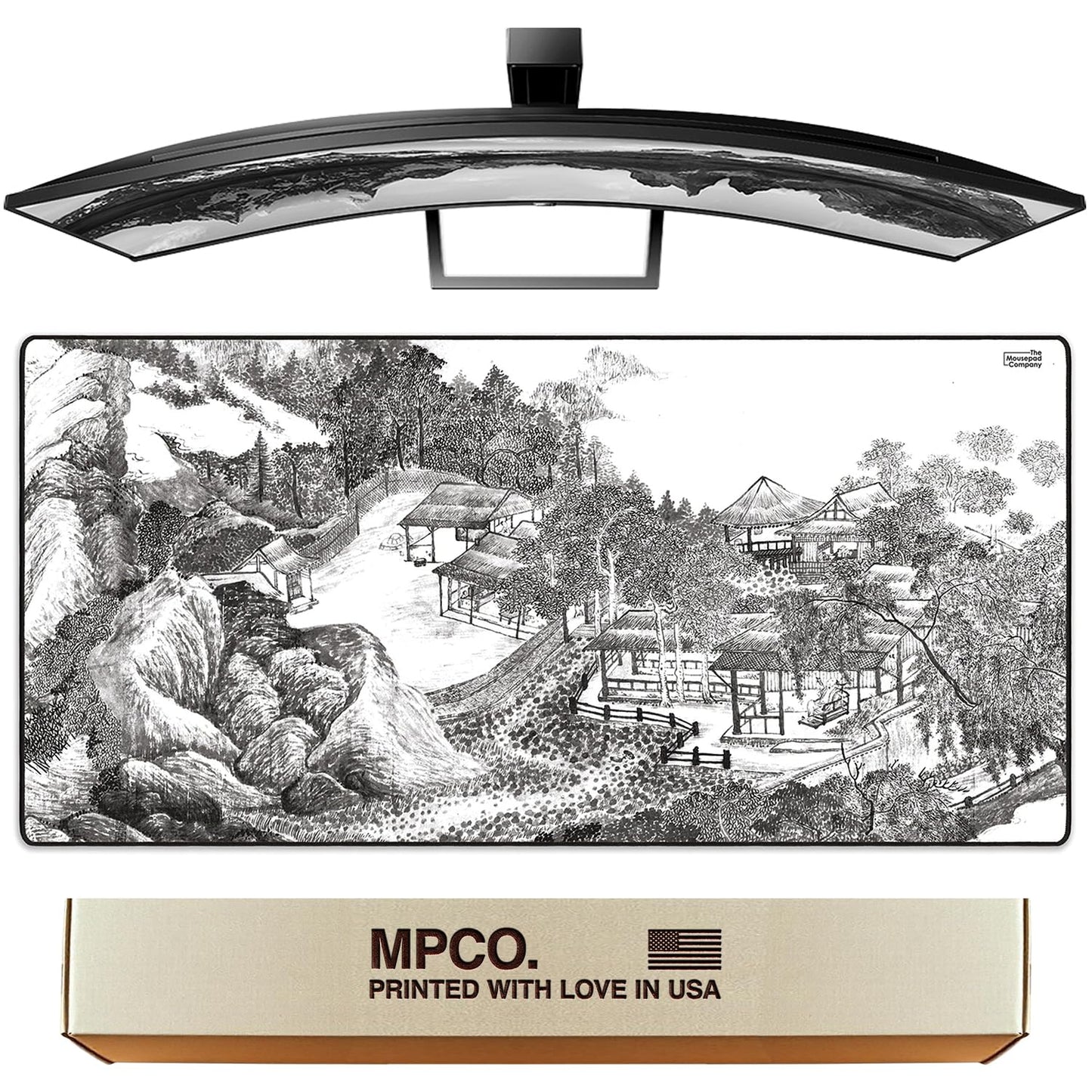MPCO. Whiling Away Large Gaming Desk Pad, 36" x 17" Aeroglyde Desk Mat