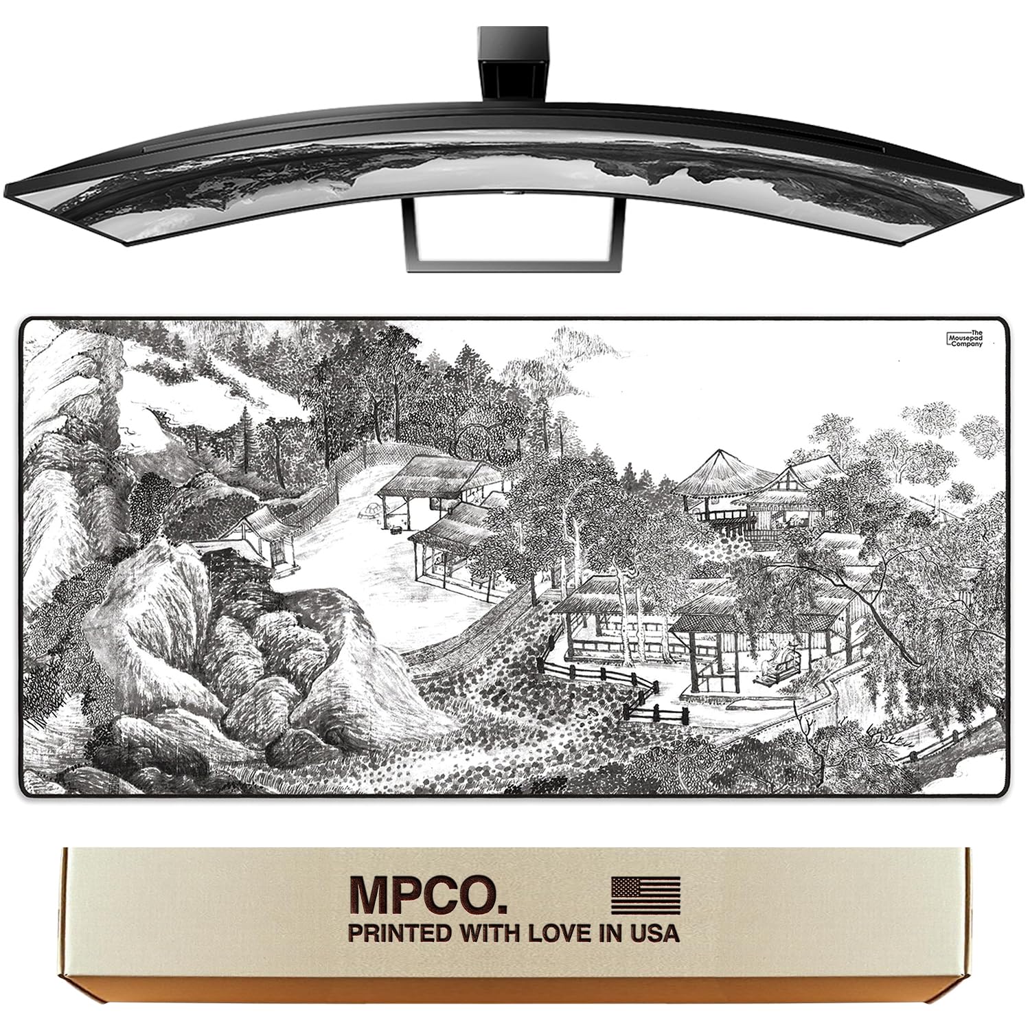 MPCO. Whiling Away Large Gaming Desk Pad, 36" x 17" Aeroglyde Desk Mat
