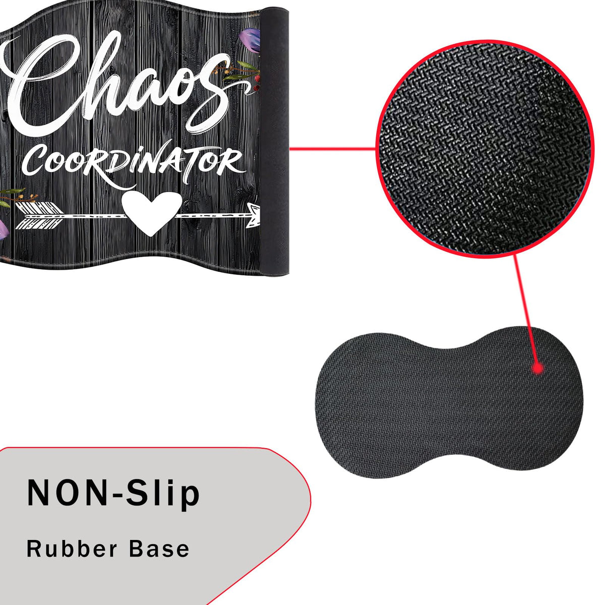 CICPLKSE Mouse Pad with Wrist Support + Desk Mat + Coaster 3 in 1 Set, XXL Large Gaming Mousepad