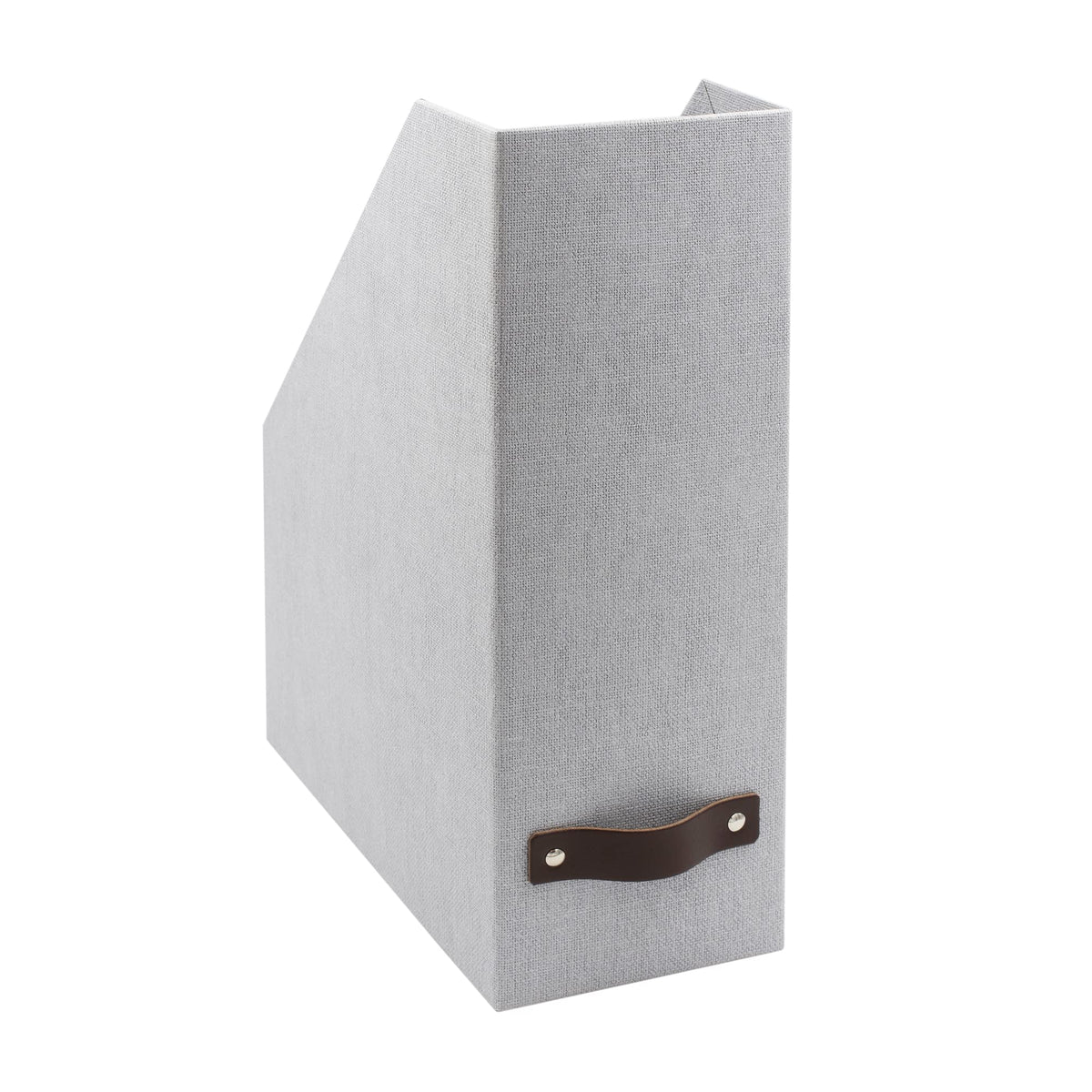 Bigso Box of Sweden Estelle Canvas Fiberboard Upright Magazine Storage Box | Magazine Holder &