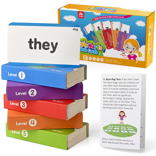 Coogam 520 Sight Words Learning Vocabulary Flash Cards, Dolch Fry High Frequency Sight Word