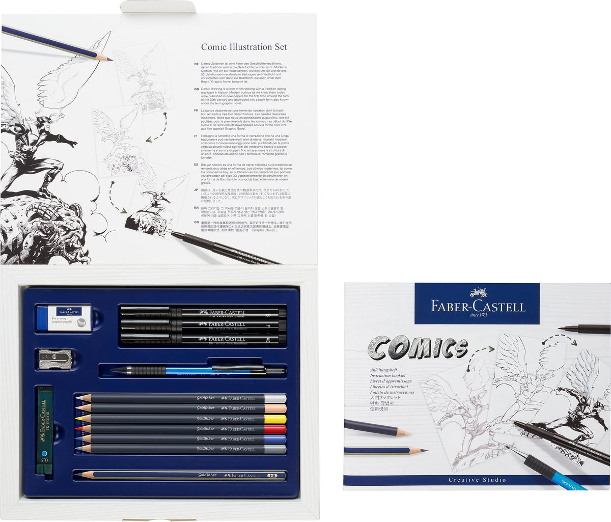 Faber-Castell Comic Illustration Set - The Famazings Superhero Comic Book Drawing Kit - Draw with