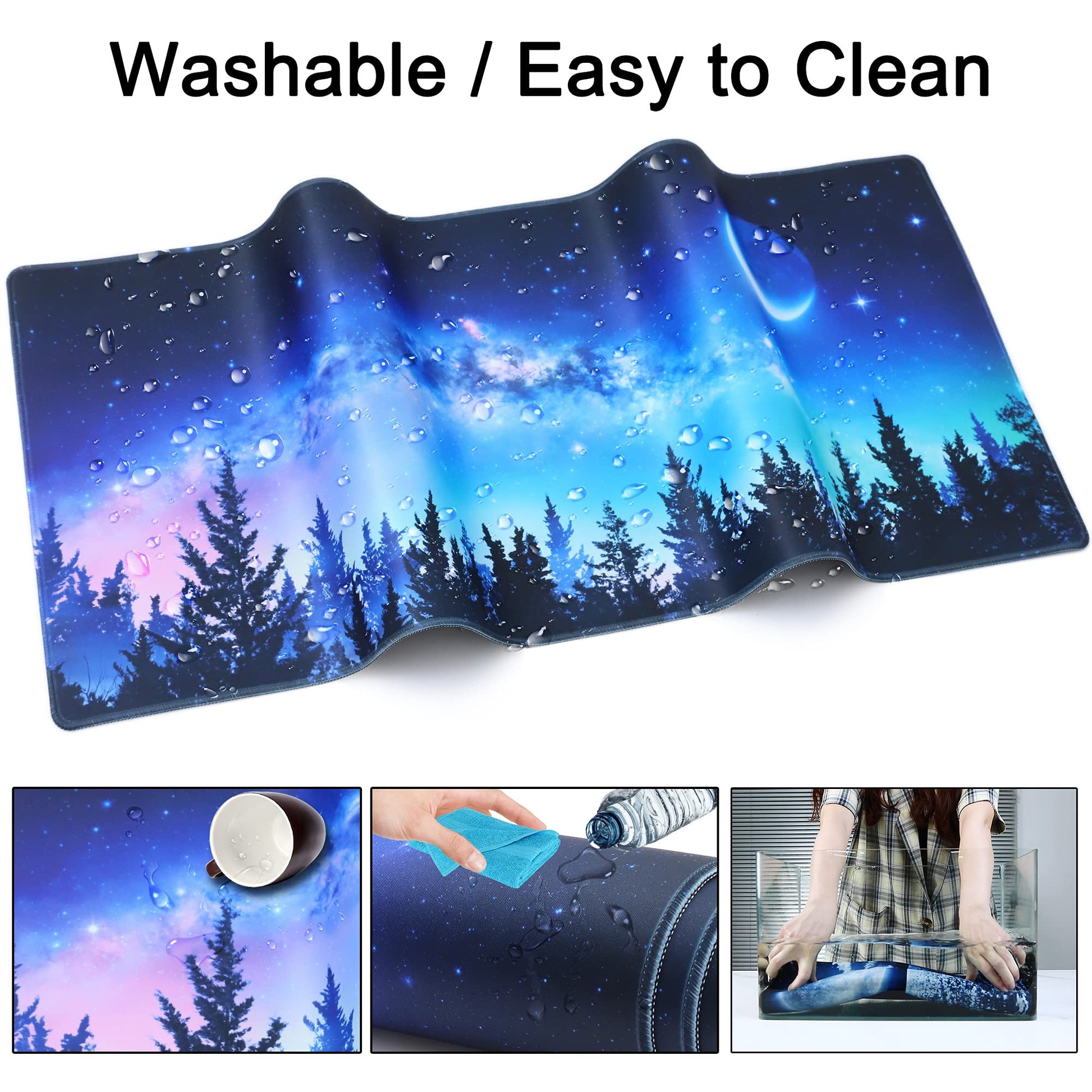 Wiabsi Desk Mat Pad,Large XXL Extended Mouse Pad Mat for Desktop Keyboard