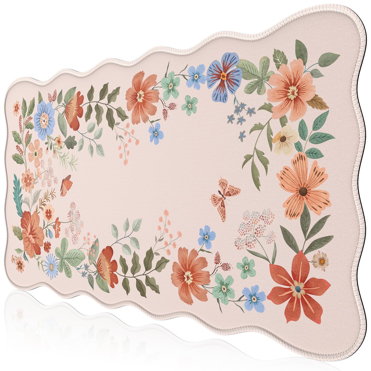 HAOCOO Cute Desk Pad for Desktop Setup, Large Keyboard Mat(Light Pink)