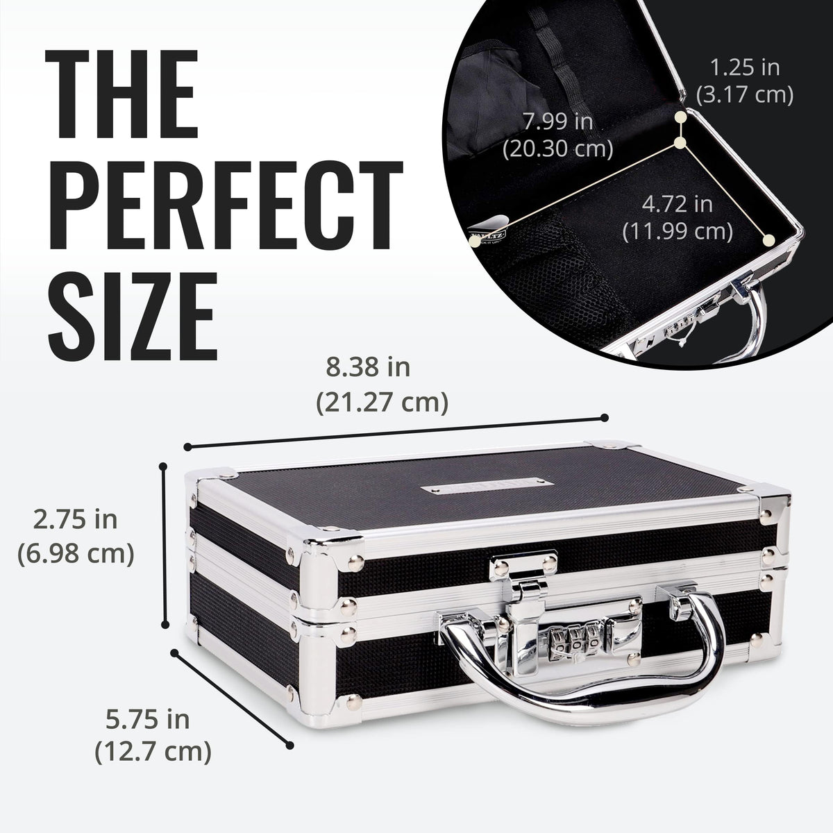 Vaultz Locking Medicine Case, Combination Lock Portable Storage Briefcase