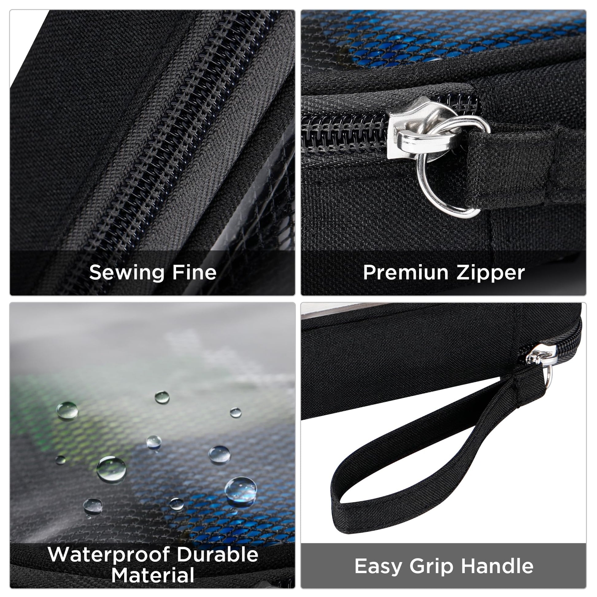 Zannaki Large Pencil Case, Clear Pencil Bag with Big Compartments, Transparent Pen Bag Wide