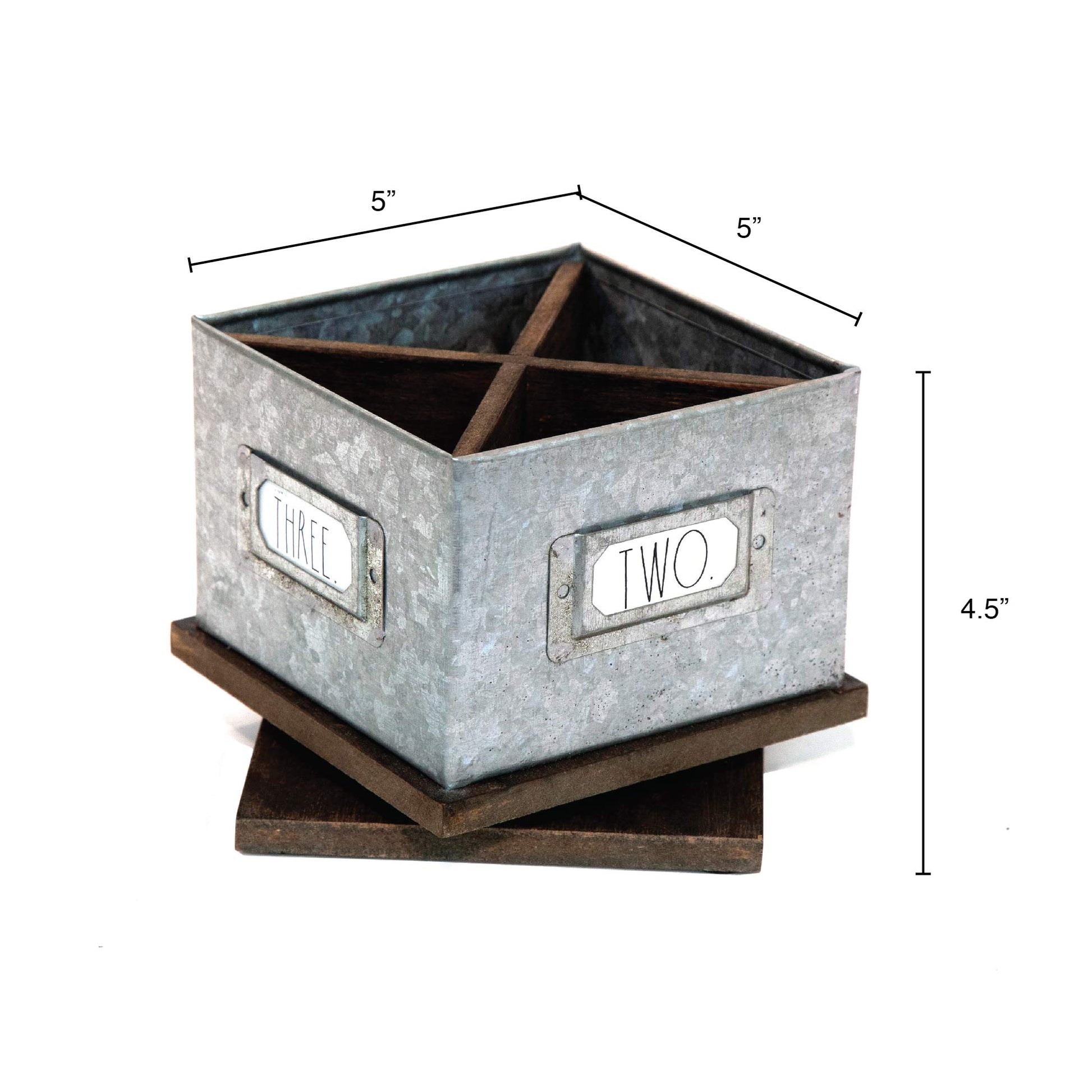 Rae Dunn Rotating Decorative Pencil Cup – Galvanized Steel Desktop Stationary Spinner Holder - 4