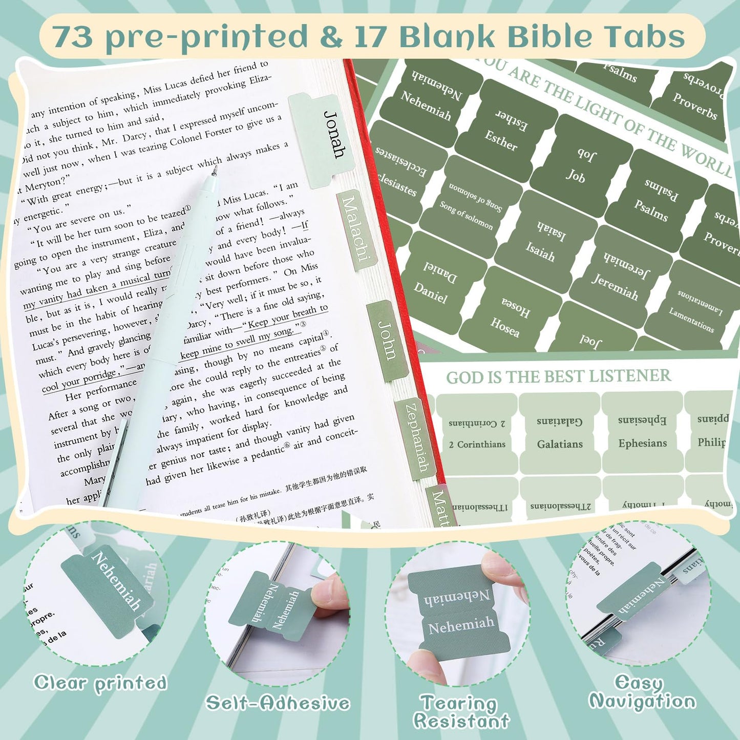 Dunzoom 137 Pcs Bible Study Supplies Journaling Kit 1 Pencil Case 12 Highlighters 4 Sticky Notes 6