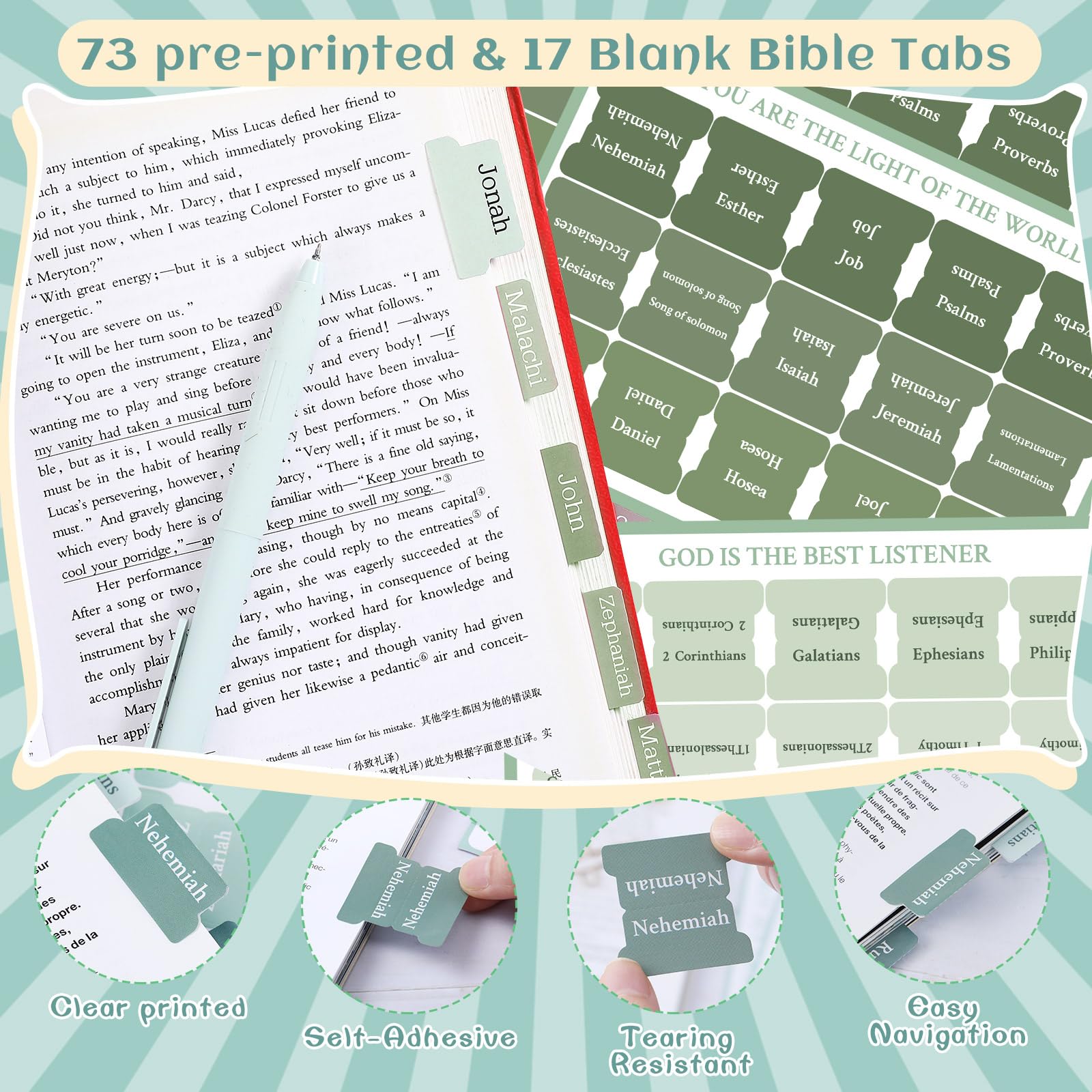 Dunzoom 137 Pcs Bible Study Supplies Journaling Kit 1 Pencil Case 12 Highlighters 4 Sticky Notes 6