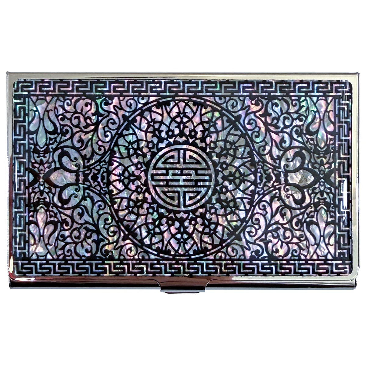 Nacreh Mother of Pearl Business Card Case Credit Id Name Holder Travel Wallet Art Painting Design